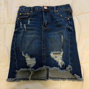 Fitting Distressed Skirt
